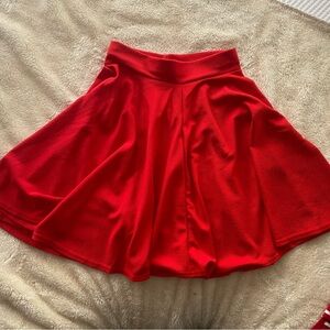 Vibrant Scarlet A-Line Skirt